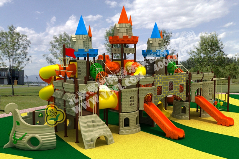 幼兒園戶（hù）外兒童城（chéng）堡（bǎo）滑梯二