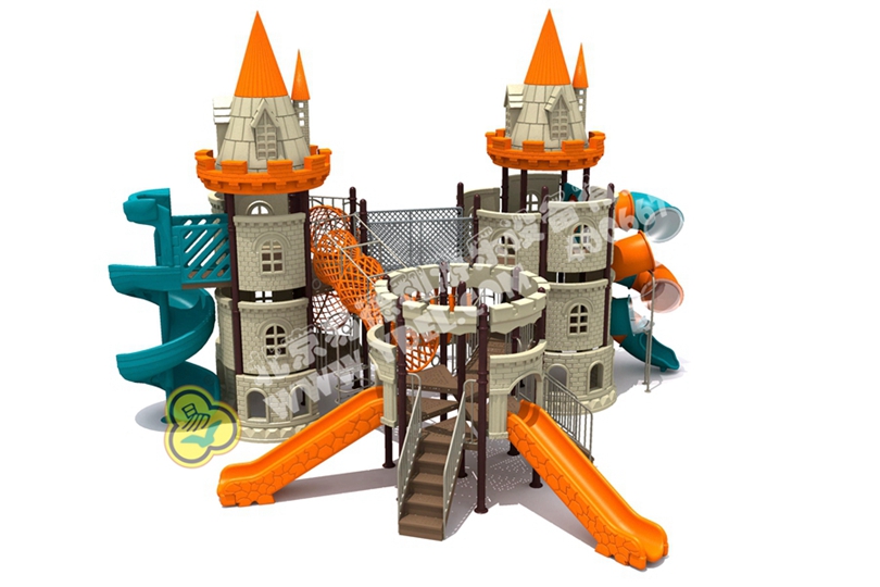 城堡建（jiàn）築幼兒園滑梯