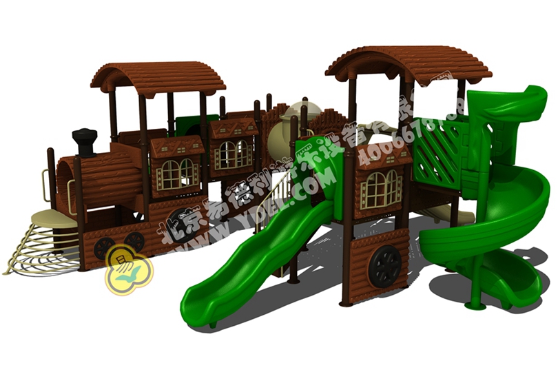 戶（hù）外兒童火車頭滑滑梯設備九