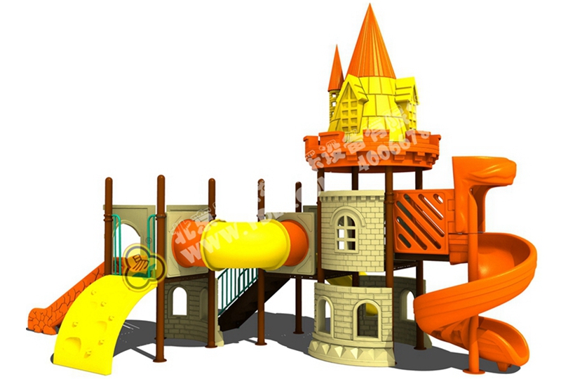 黑（hēi）龍江幼兒（ér）園戶外兒（ér）童城堡滑梯（tī）