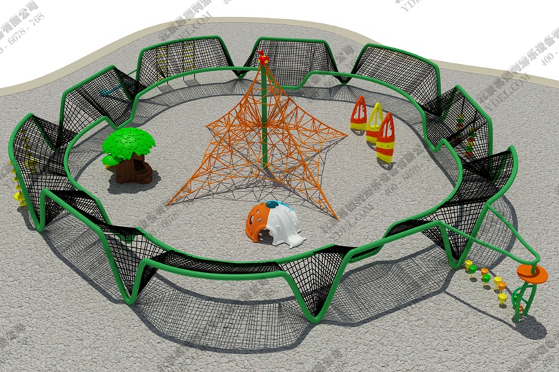 兒童戶外攀爬網遊樂設備