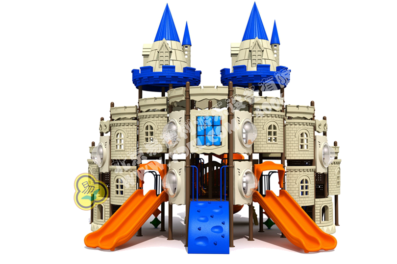 城堡建築兒童滑梯