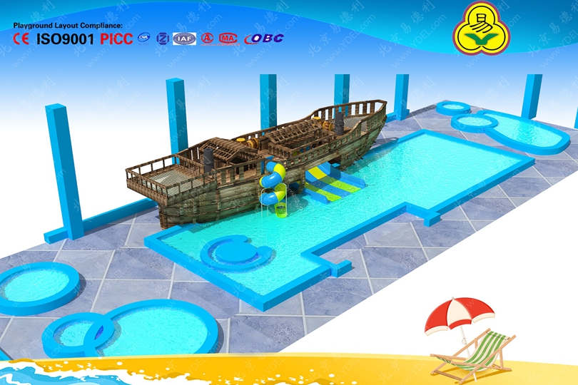 海盜船室內水滑梯設備（bèi）整體設計