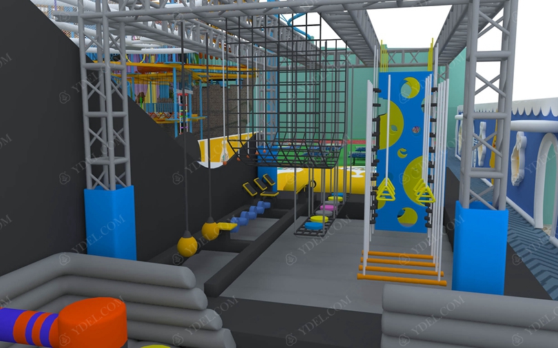 室內兒童淘氣堡（bǎo）樂園內部（bù）結構