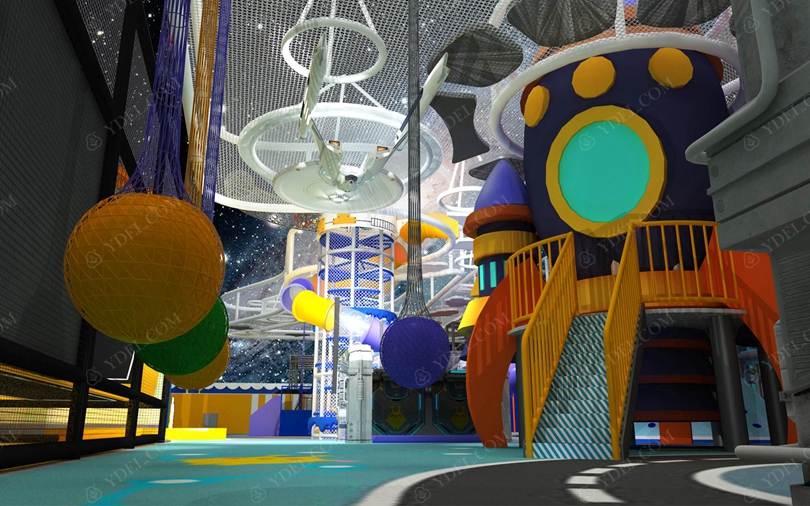 室內兒童淘氣堡（bǎo）樂園太空城堡