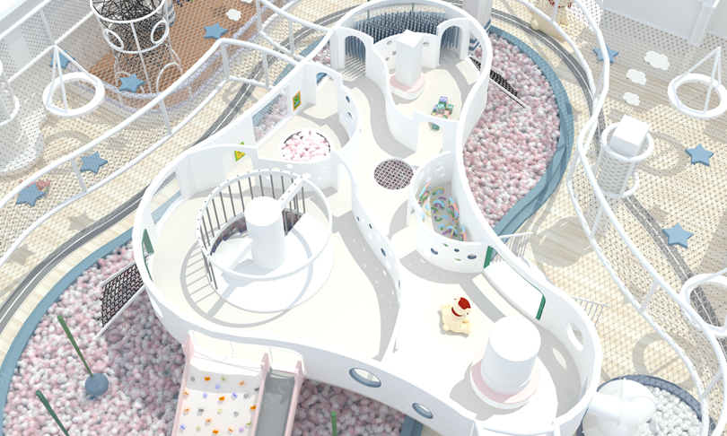 室內樂園淘氣堡（bǎo）遊戲區局部圖