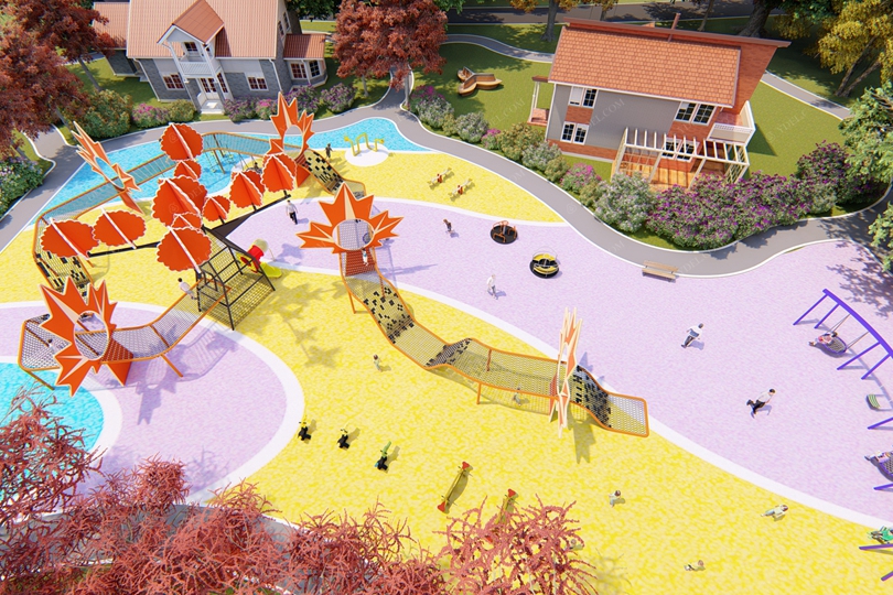 社區兒（ér）童攀爬網遊樂設備