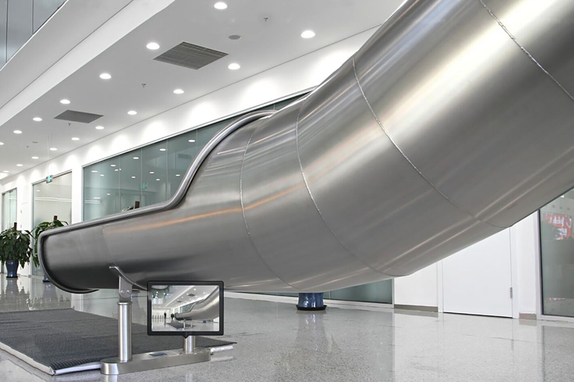 商場不鏽鋼大型筒滑梯