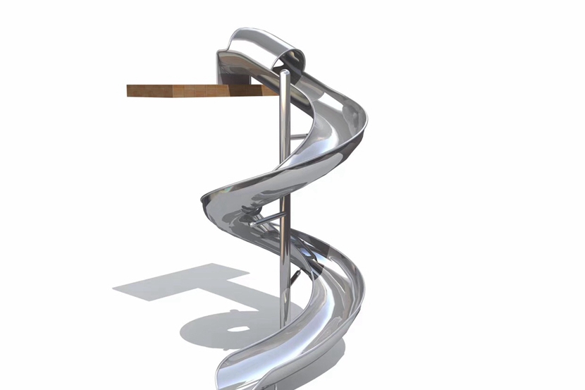 不鏽鋼開放式螺旋滑梯